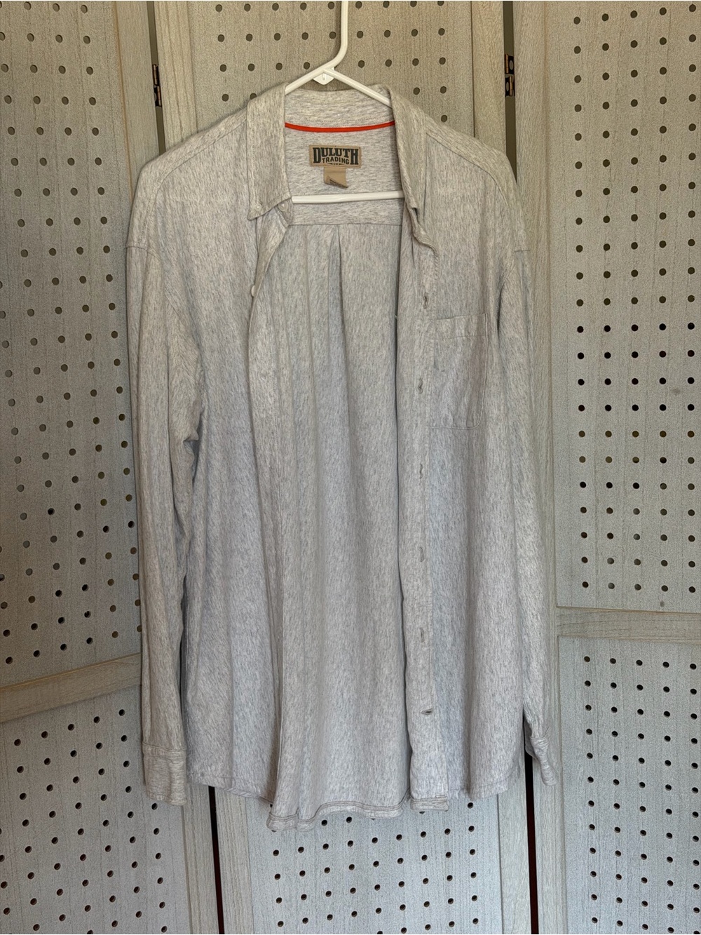 Duluth Trading Co Light Heather Gray Men's Shirt Jacket